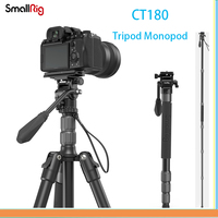 SmallRig CT180 Professional Video Camera Tripod Monopod with Fluid Head Aluminum Tripod 360 Panorama for Action Camera Projector