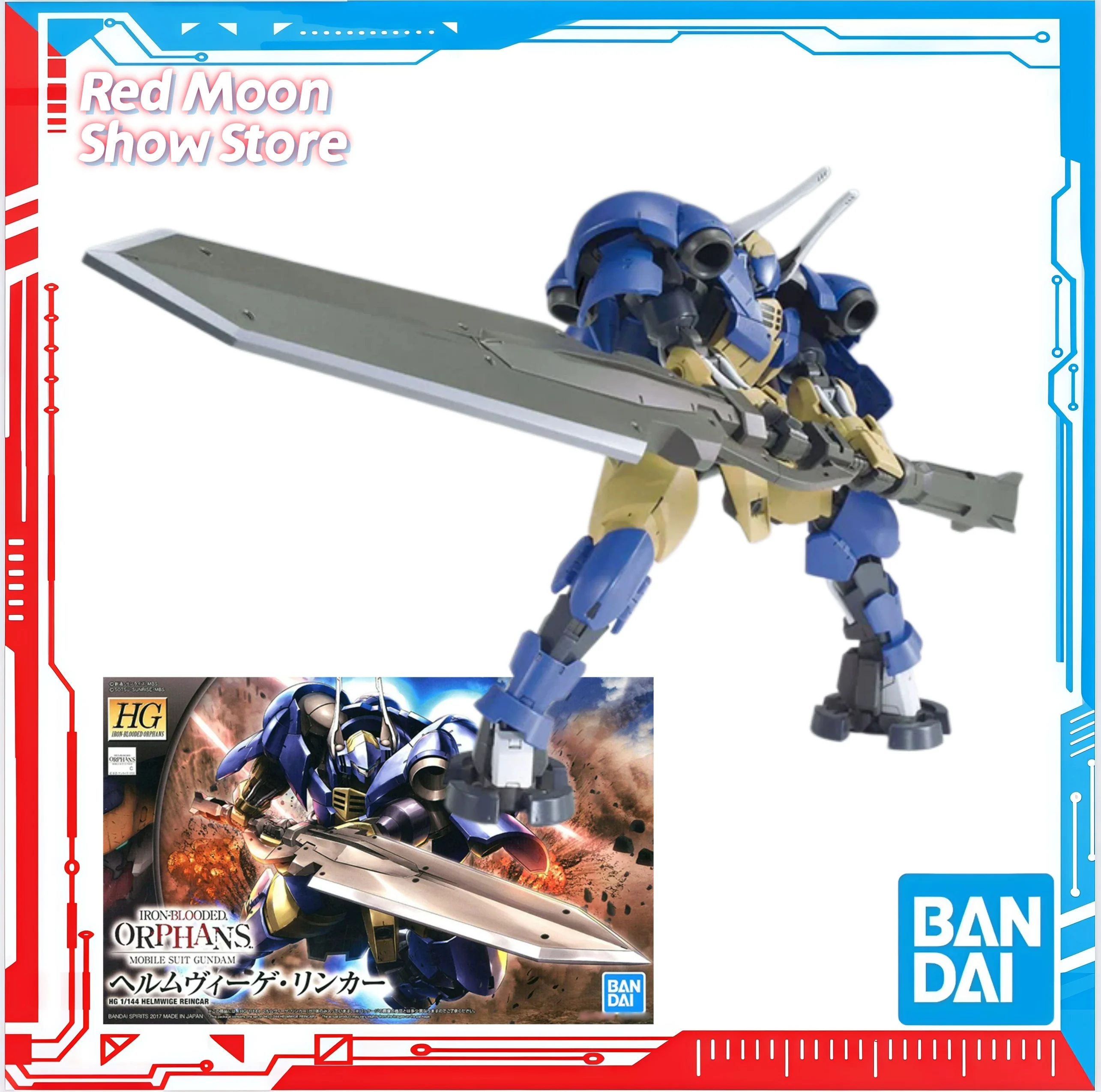 Bandai en Stock HgIBO 031 1/144 Iron-blooded Orphan Group Helmwige Reincar Gundam Anime Action Assembly Model Toys Gift Children