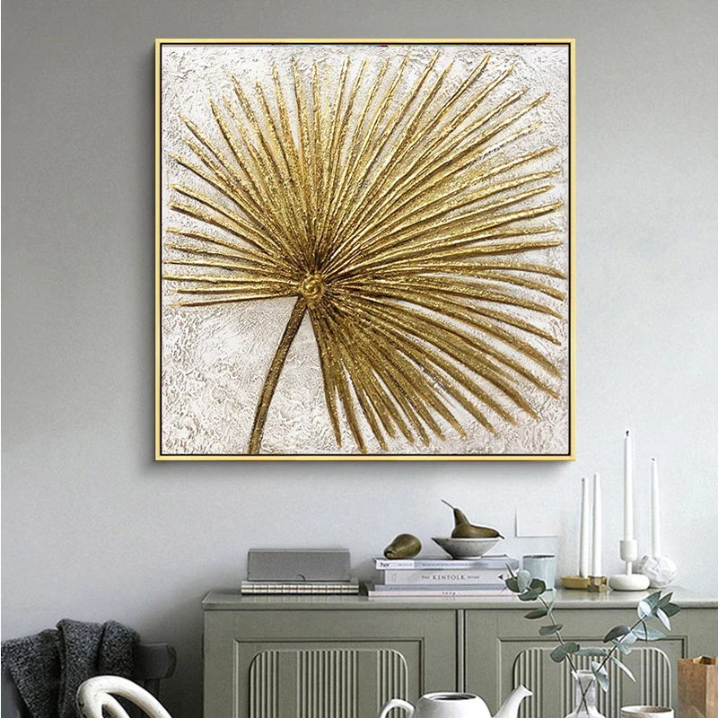 

Frameless Large Wall Art Picture Texture Gold Foil Canvas Painting Home Decor Wall Art Pictures Living Room Decoration