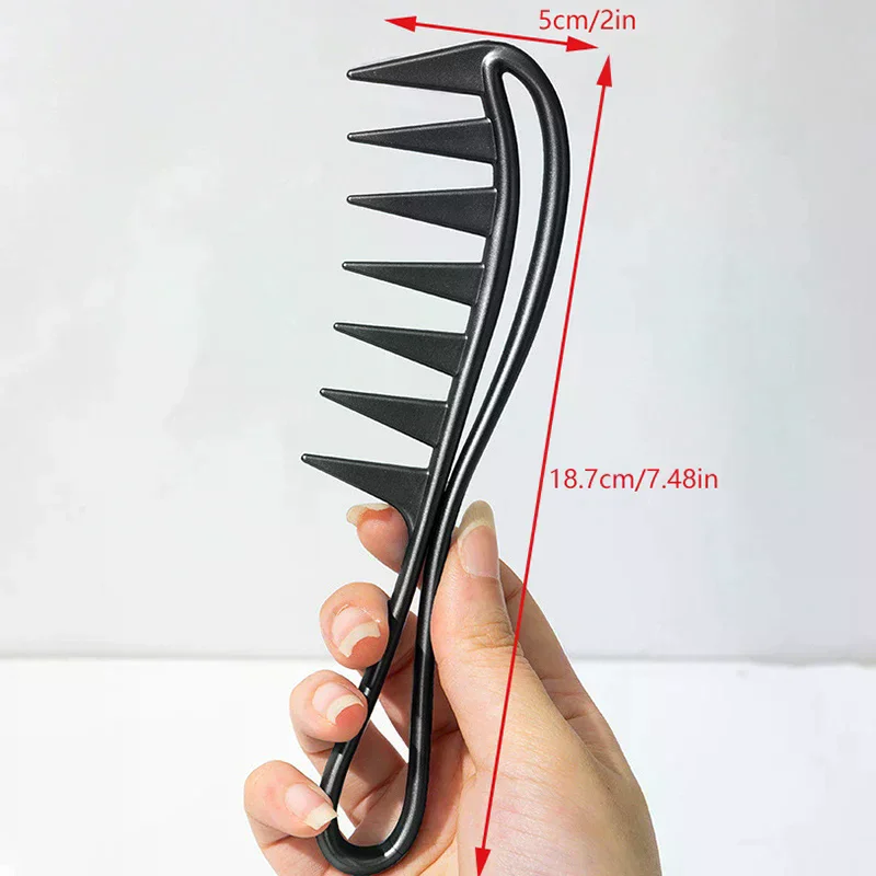 Hair Salon Large Tooth Wide Comb Smoothing Comb Household Oil Head Men's Back Hollow Comb Styling Tools Barber Accessories