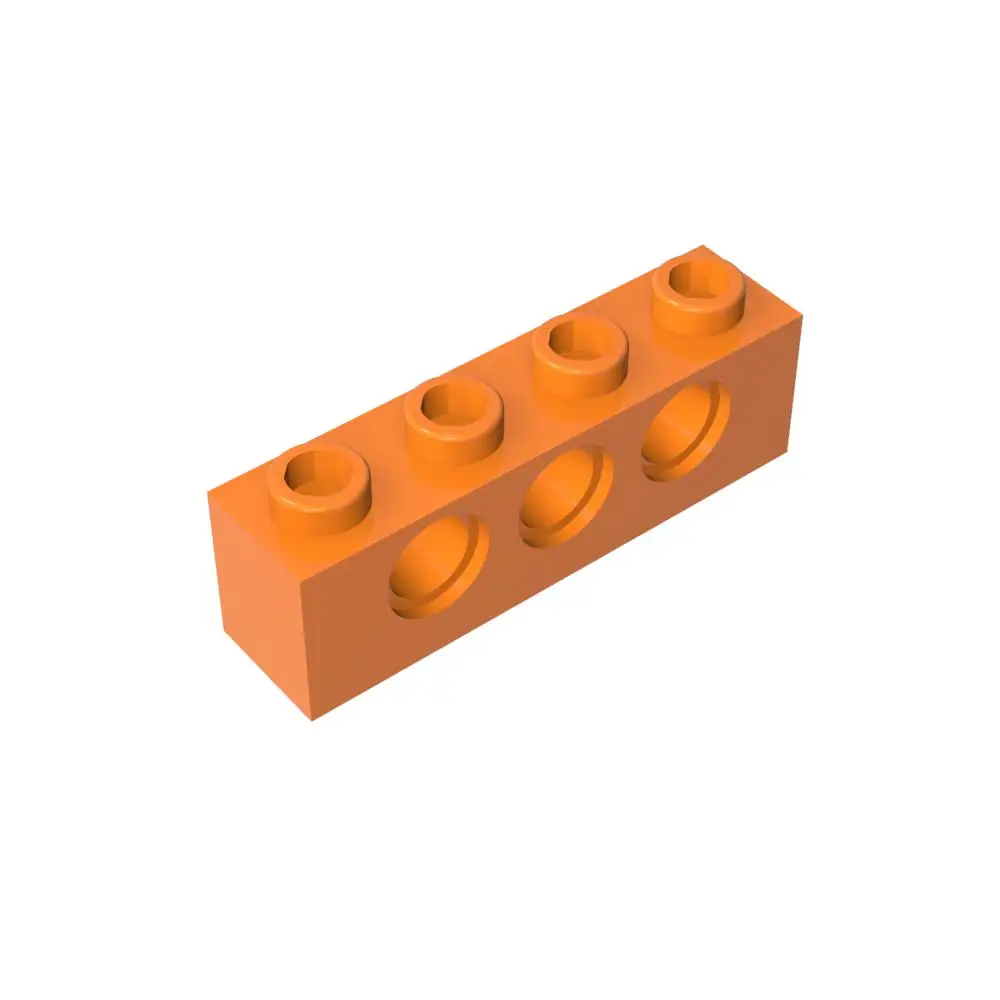 Gobricks 50 Stück 3701 Bausteine, DIY-Steine, technischer Ziegel, 1 x 4 Teile, 3 Löcher, Palisade, pädagogisches Tech-Konstruktionsspielzeug
