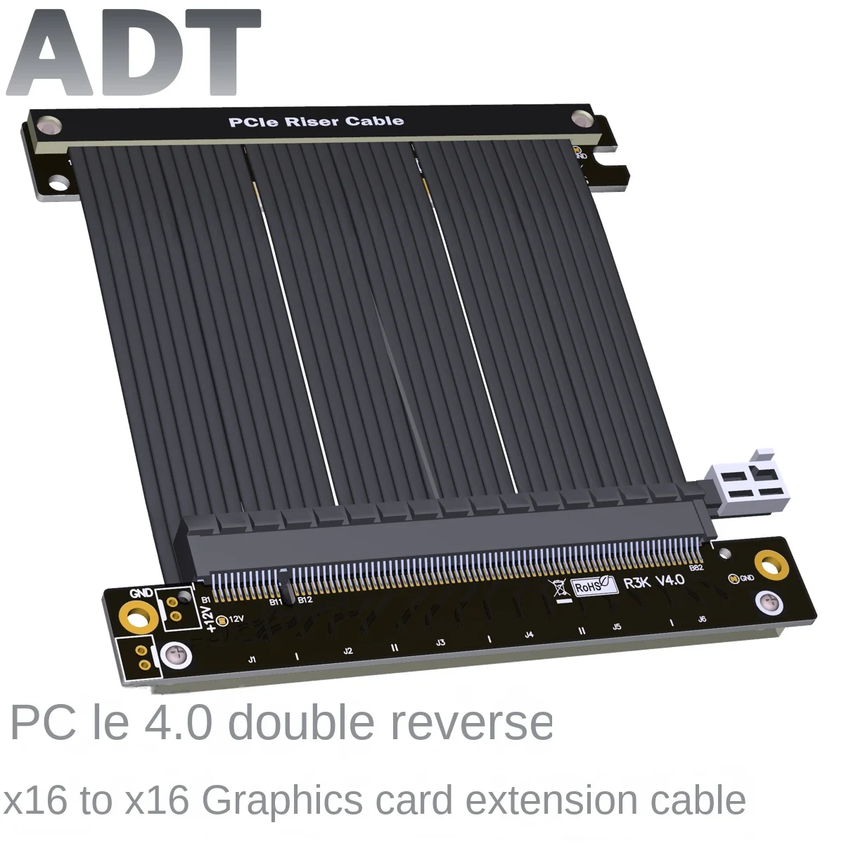 

ADT Graphics card extension Dual Reverse PCIe 4.0x16 Full speed stable compatible with ITX A4 chassis