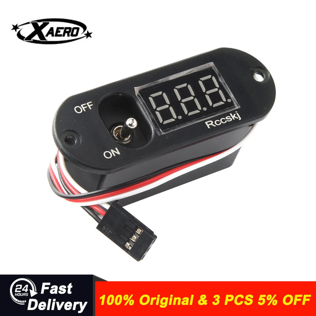 

Rccskj DP switch voltmeter 2105 FUTABA/JR plug 15CM Cable Wire 3.5-13V Voltage