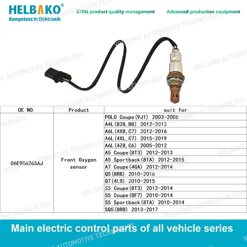 06E906265AJ Lambda O2 Oxygen sensor For Audi A4 A5 A6 A7 Quattro SQ5 S5 S4 Q5