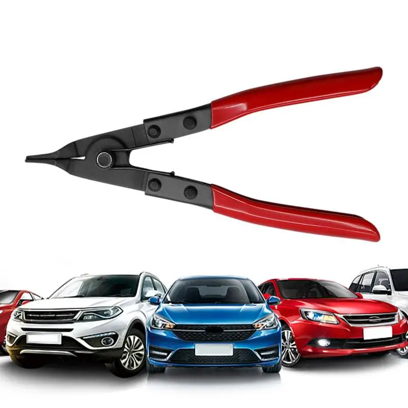 Angle Tip Lock Ring Pliers Automobile Transmission Clutch Shafts Lock Ring Pliers Built-in Spring-assisted Dismantling Tool