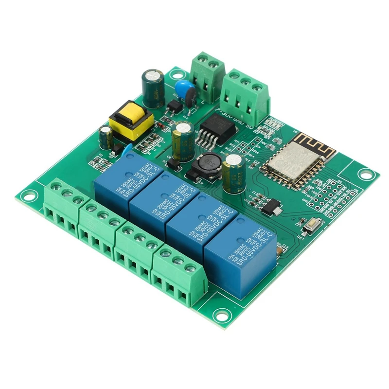 6X ESP8266 Wireless WIFI 4 Channel Relay Module ESP-12F Wifi Development Board For Arduino AC/DC 5V/8-80V Power Supply