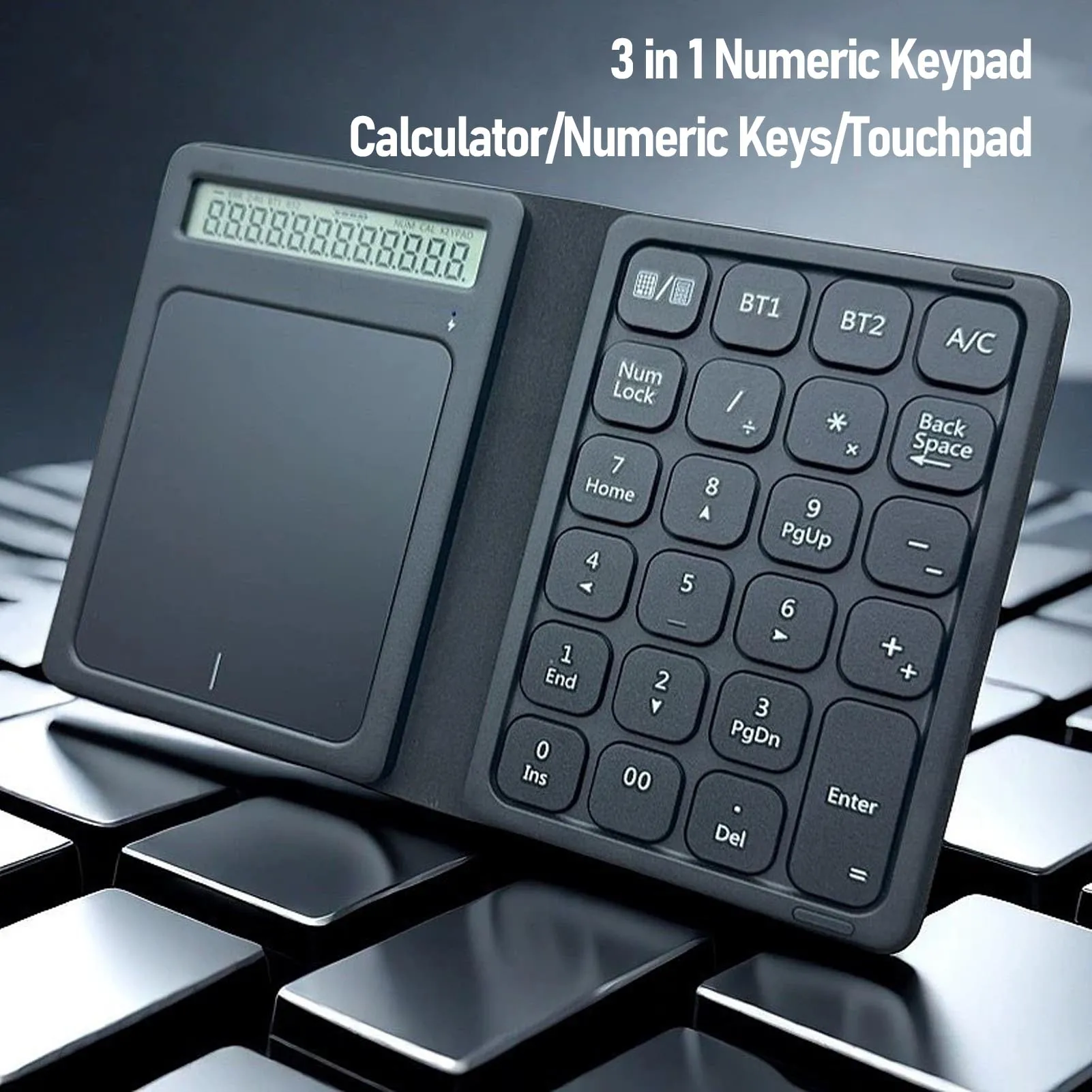 

Номерная клавиатура Bluetooth Type C, зарядка, цифровая клавиатура Bluetooth, чехол из искусственной кожи, складной с тачпадом и калькулятором для планшета