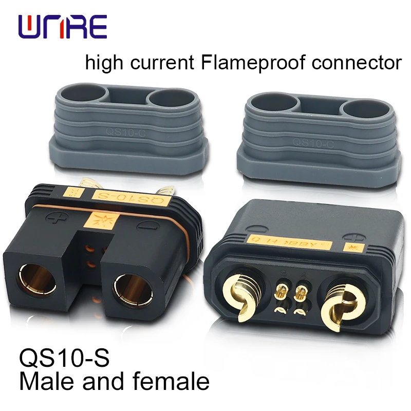 

Огнестойкий разъем QS10-S Extreme Power, позолоченная латунь UL94-V0 для сетевых хранилищ/EV-гиперзарядщиков/промышленных роботов