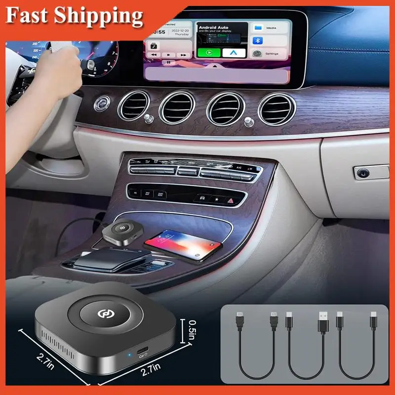 Эффективный беспроводной адаптер Carplay 3 в 1, беспроводной для Android Auto с беспроводным автомобильным ключом Netflix/Youtube для Carplay Cars Ea