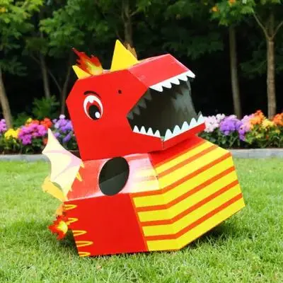 

1 шт. Детский головной убор в виде динозавра из картона, легкий, для самостоятельной сборки, для вечеринок, развивающий, для ролевых игр