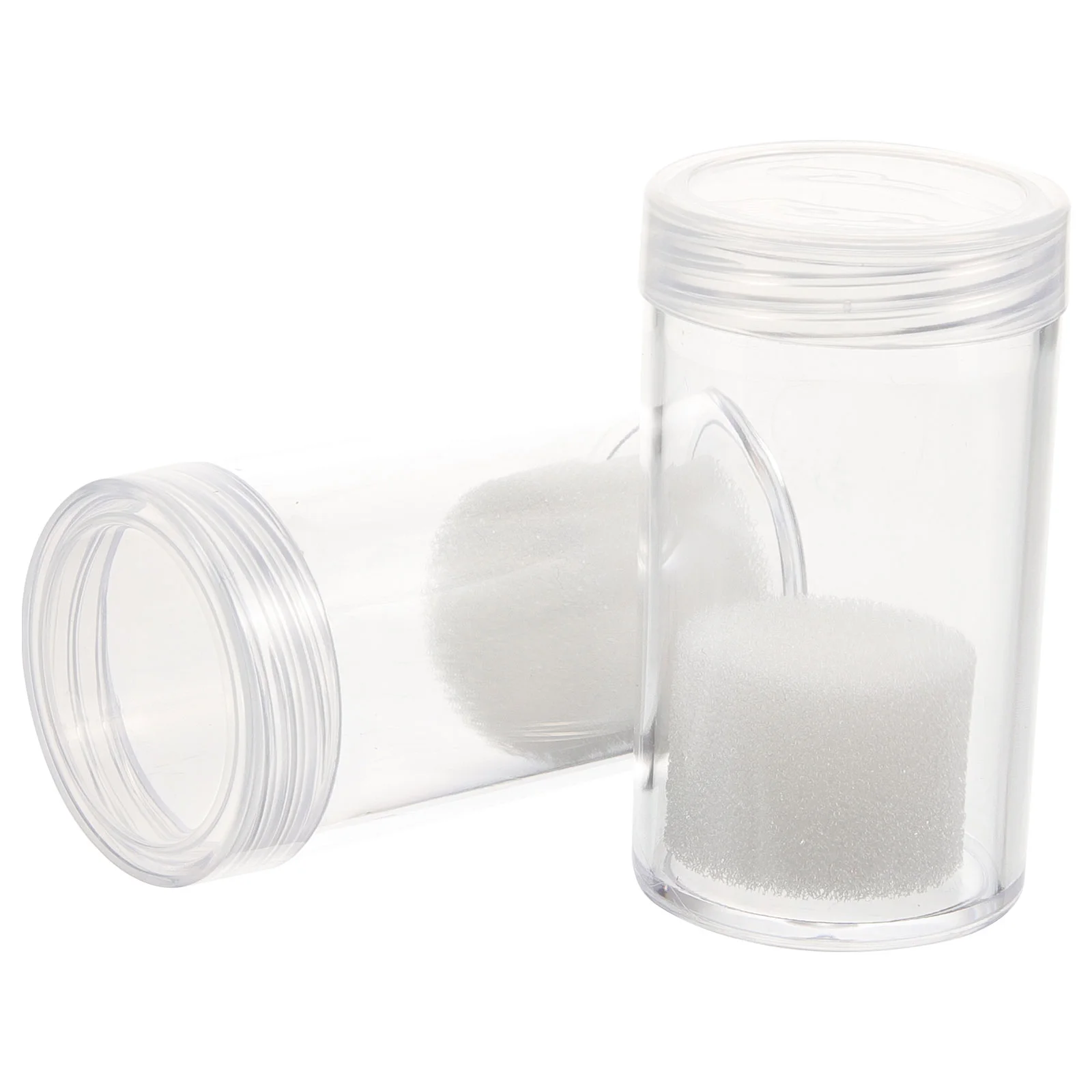 2 Pcs Coin Storage Tubes Holder Coins Collecting Container Whole Volume Supplies