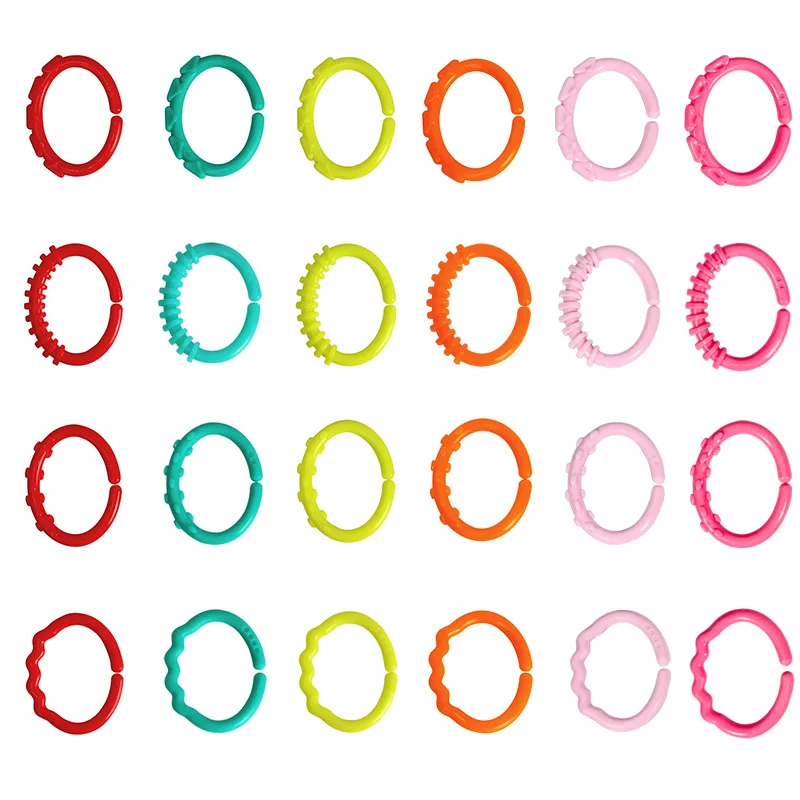 10pcs Baby Rainbow Ring Hanging Rubber Ring A Variety of Hand Grip Rings Are Available Arts & Crafts, DIY Toys