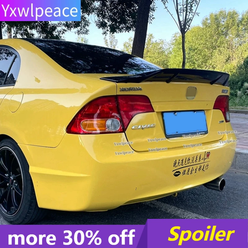 

For Honda Civic 2006 2007 2008 2009 2010 2011 ABS Plastic Primer Color Car Rear Trunk Lip Spoiler Wing Body Kit Accessories