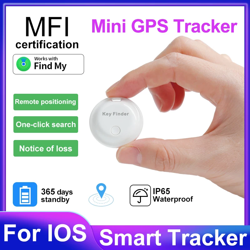 Mini GPS Tracker com Meu App Lembrete para iPhone, Localizador Global Inteligente, Bluetooth, Anti Perder, Crianças, Bagagem, Pet, Bolsas, Chave