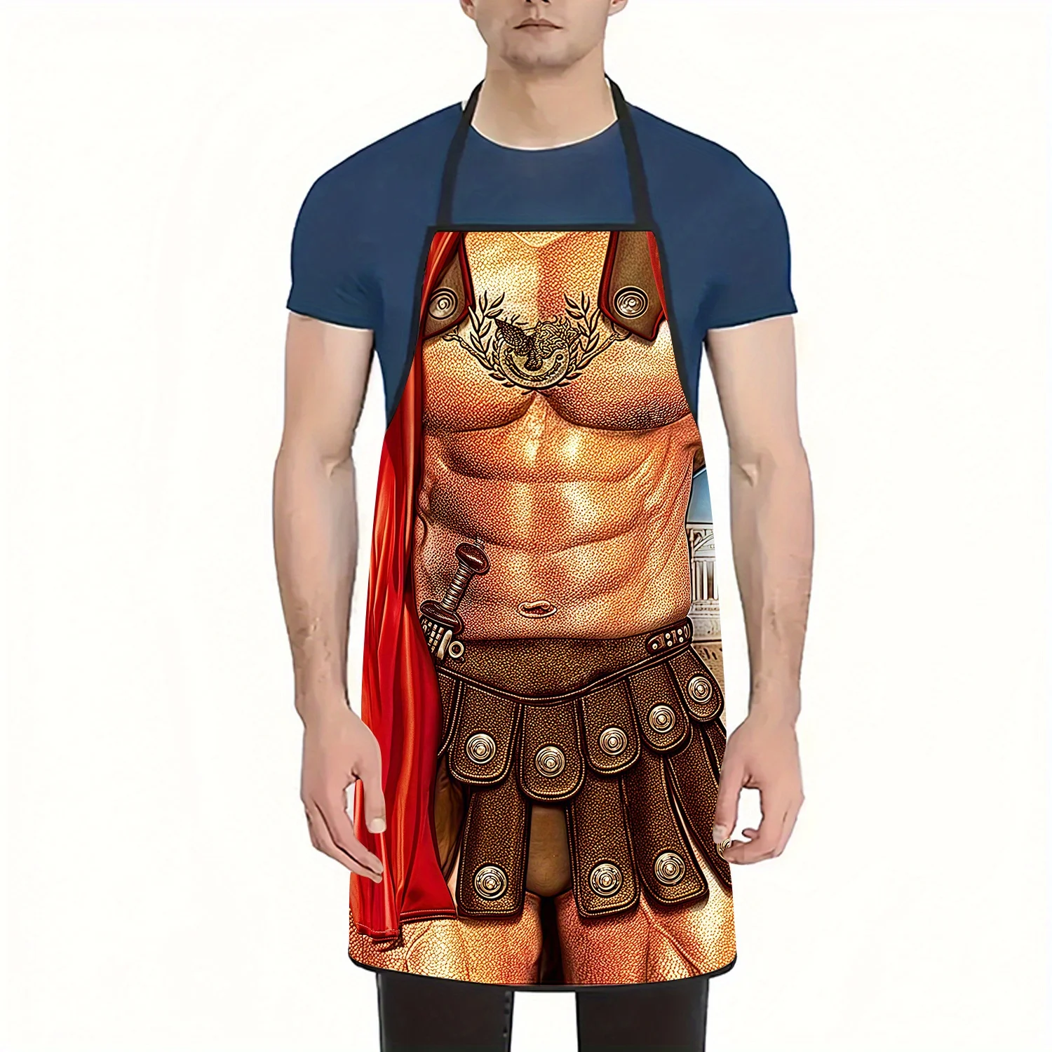 Funny Sexy Roman Soldier Armor Apron Waterproof Polyester Kitchen Cooking Baking BBQ Grill Party Favors Gag Gift Home Decor