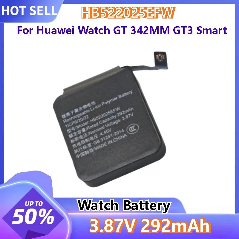 

HB522025EFW 3.87V 292mAh Battery For Huawei Watch GT 3 42MM GT3 Smart Watch High Quality