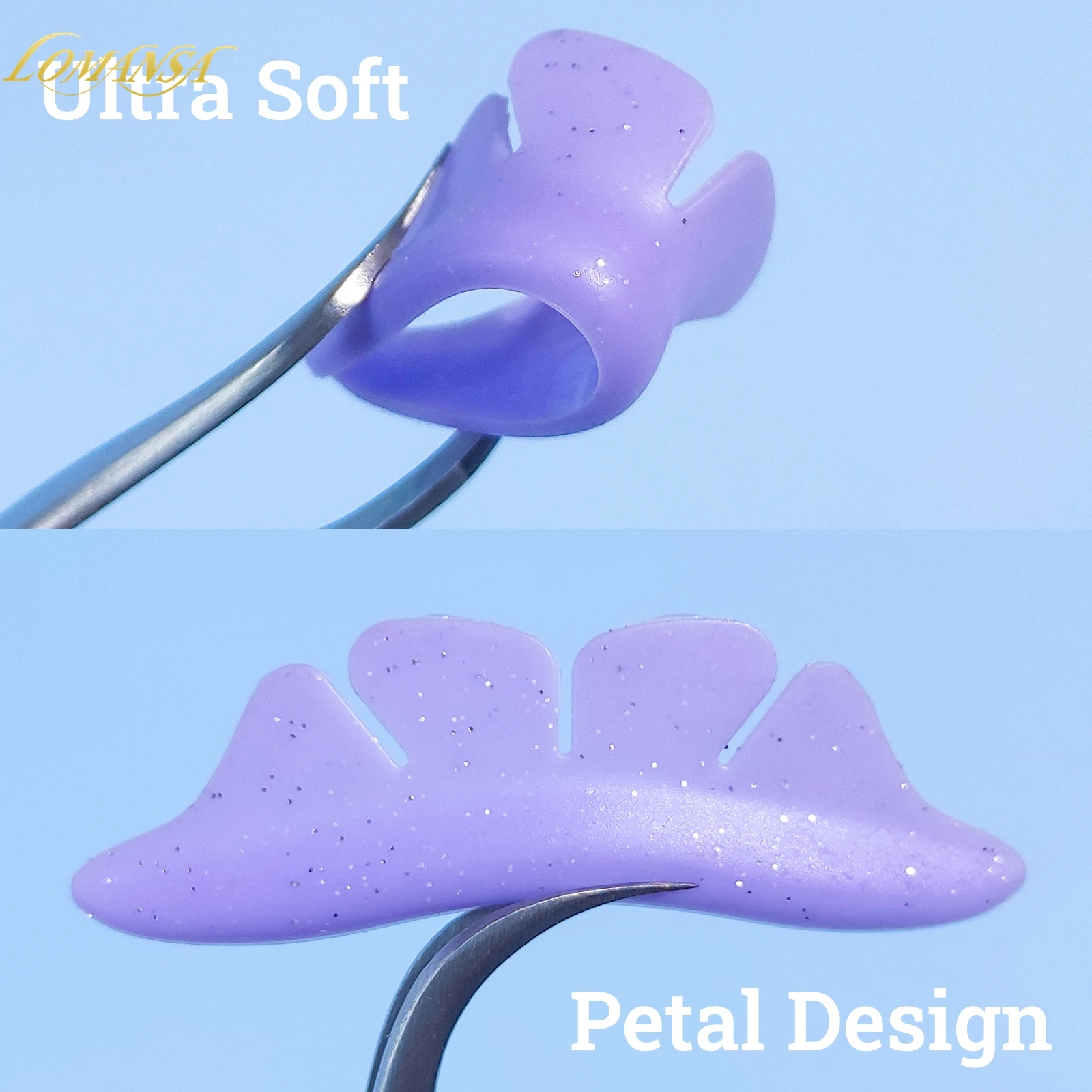 Lomansa Silicone Glitter Butterfly Lash Lift Pad Eyelash Perm Rod Shields Lash Lifting 3D Eyelash Curler Accessories Makeup Tool