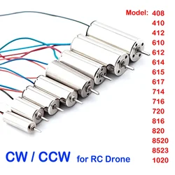 1PCS DC 3.7V 4.2V 408 412 610 612 614 615 617 720 816 820 8520 8523 1020 Mini Coreless Motore Ad Alta Velocità Del Motore Per RC Drone