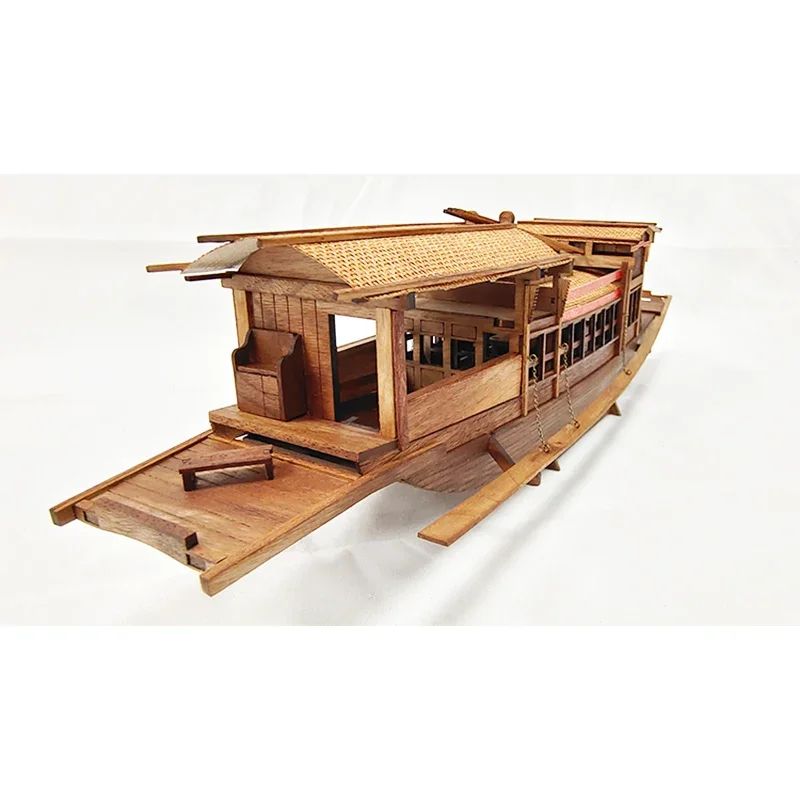 Wooden 1/72 Nanhu Red Boat Kit Ancient Passenger Ship Model Ornaments Static Ship Model Collection Gift Ship Model Yacht Kit