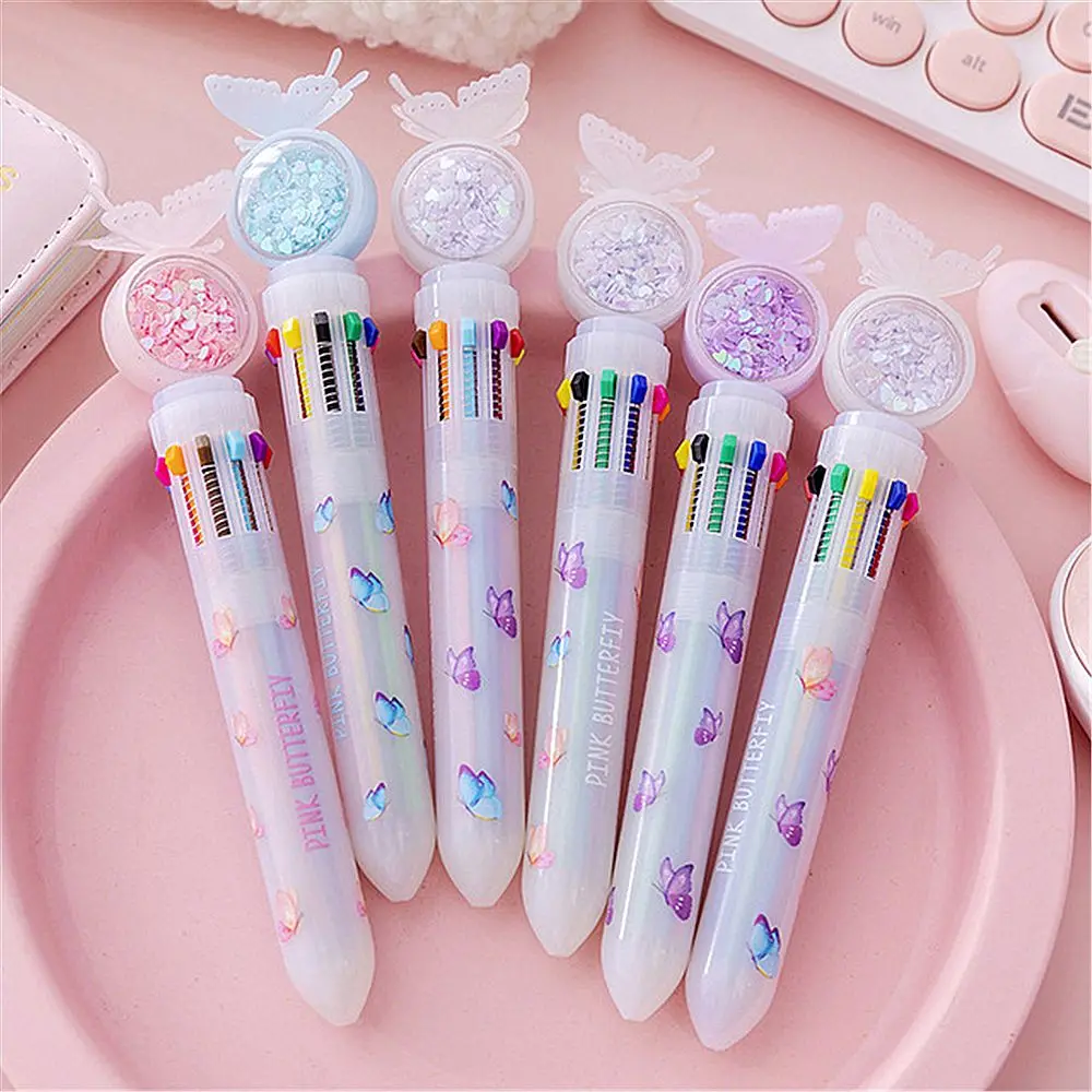 

10 Colors Stationery Set Colorful Refill School Office Supply Animal Rollerball Pen Mermaid Ballpoint Pen