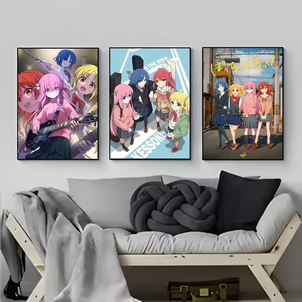 Hilarious Relatable B-BOCCHI THE R-ROCK Poster HD  Waterproof Wall Sticker Bar Living Room Decor Gift
