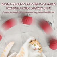 New High-end Cat Rolling Ball Interactive Cat Toy Motion Kitten Cat Game Teaser Pet Long Chirping Toy Tail Sensor Ball