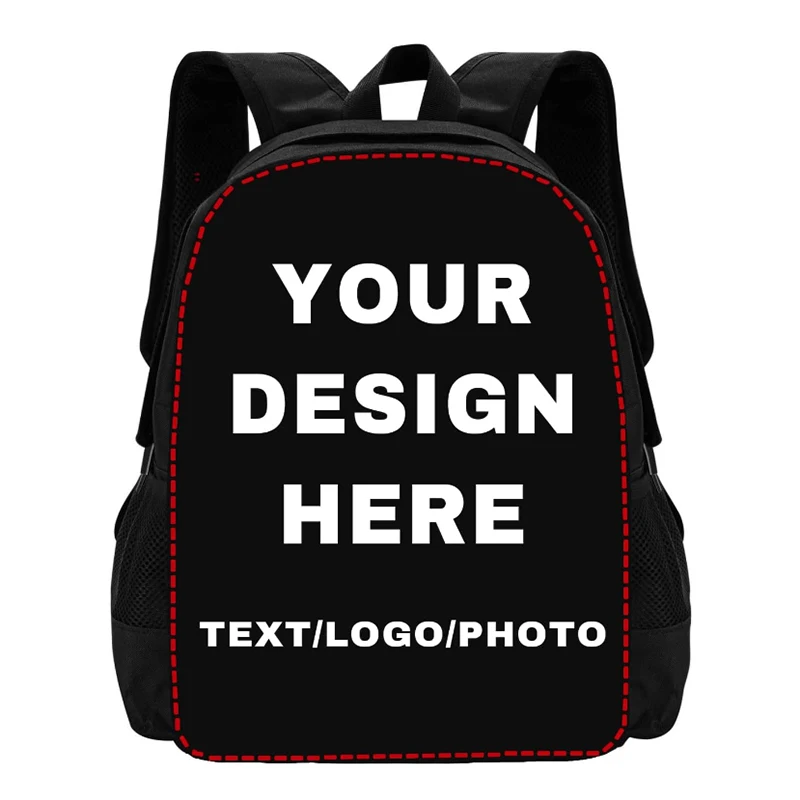 DIY Nylon School Backpack ,Custom Personalized Large Capacity School Bags with Image Logo for 5-9 Years Old