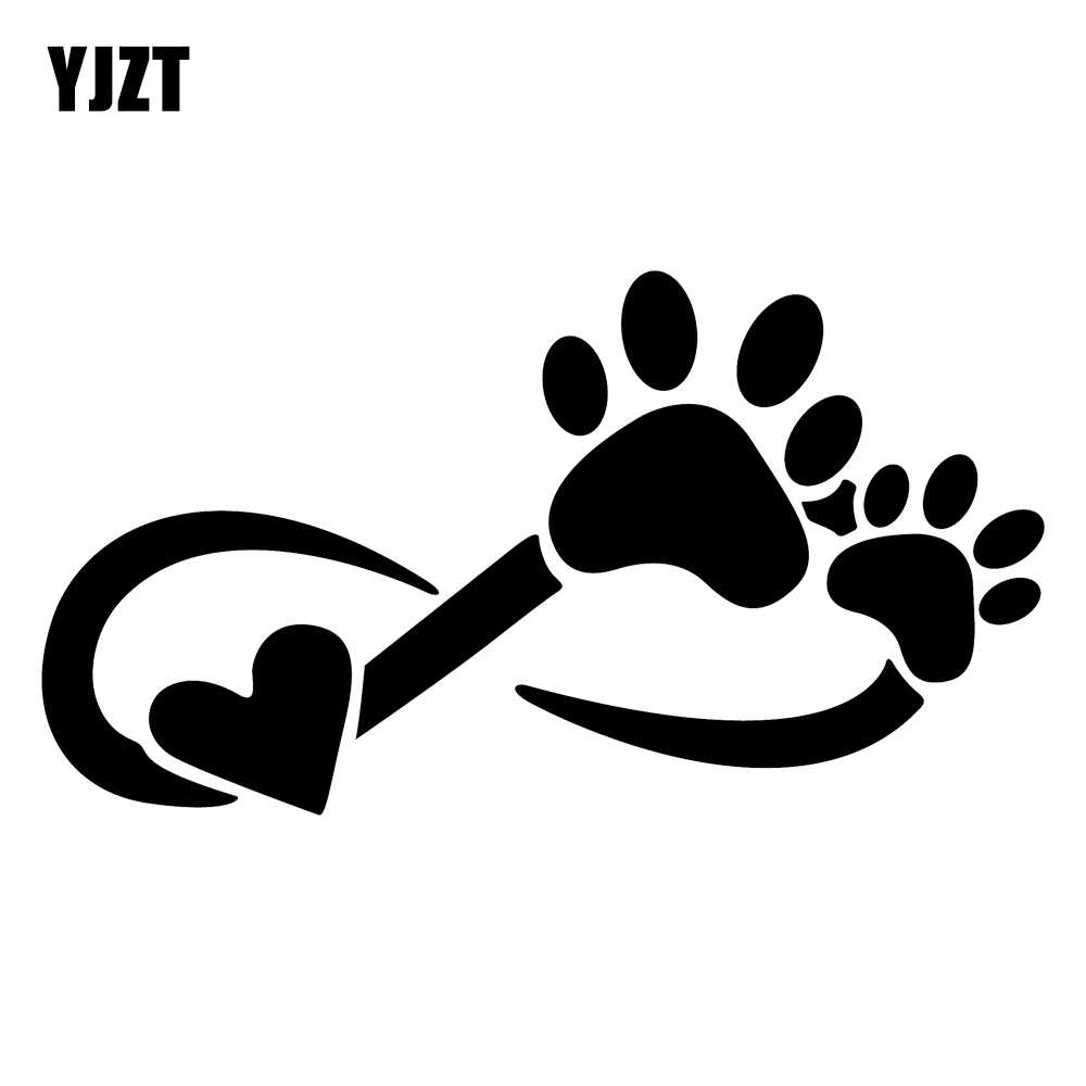 YJZT 17.8cmX9.7cm Fashion Decoration Infinite Circulation Claw Silho Vinyl Car Stickers