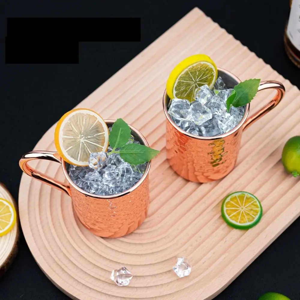 جديد دائم النحاس موسكو البغل القدح 550 مللي ارتفع الذهب النحاس أكواب البيرة الفضة معدن فنجان القهوة بار درينكوير #1