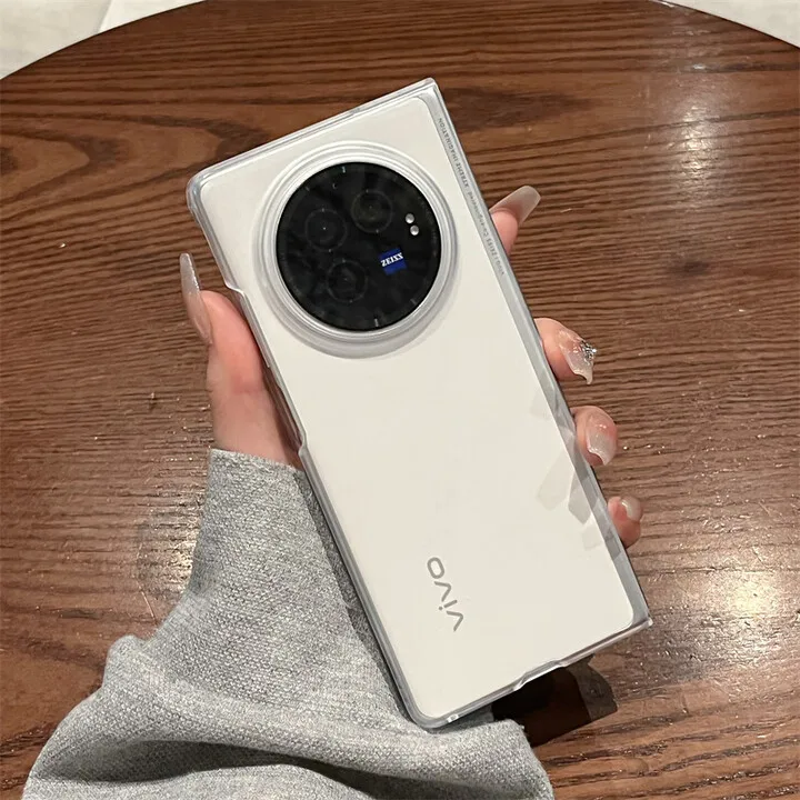 

For Vivo X Fold3 Phone Case X Fold3 Pro Transparent Black Frosted Ultra-thin Minimalist Folding Screen Protective Cover