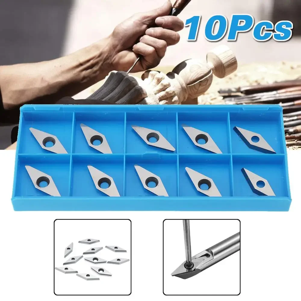 

10pcs Carbide Tips Inserts Blades For Cutter Lathe Turning Boring Bar Tool