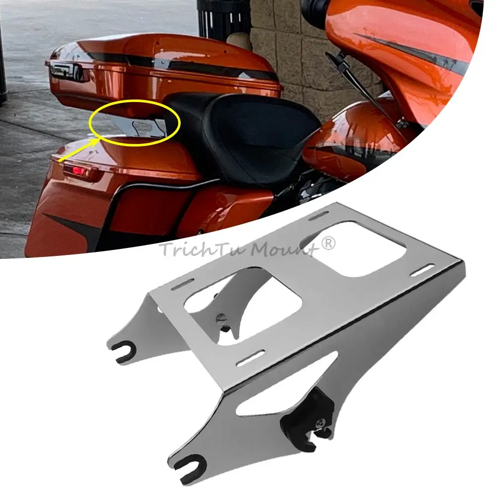 

Motorcycle Tour Pack Mounting Rack Fits For Harley Electra Glide Road Glide Road King Street Glide Tri Glide 2014-2025 Chrome