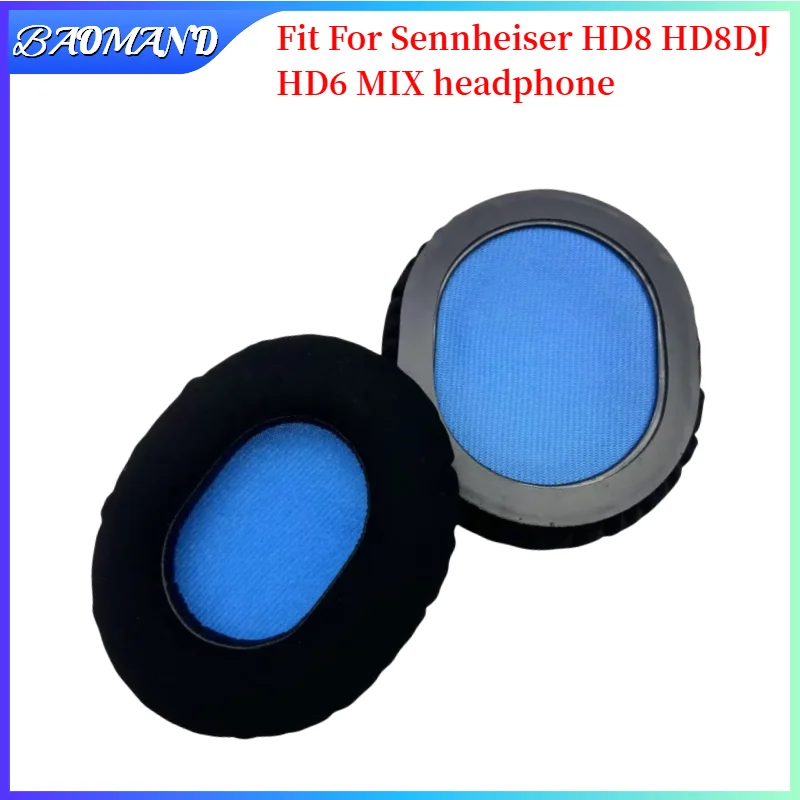 

BAOMAND Replacement Protein Leather Ear Pads Cushion Cover Earpads For Sennheiser HD8 HD8DJ HD6 MIX Headset