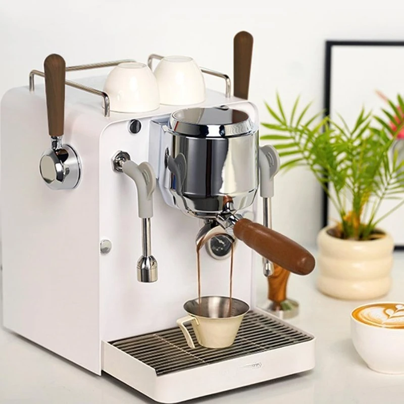 Small Stainless Steel Espresso Coffee Machine Semi-Automatic for Home Office Electric Power Source Concentrated Application
