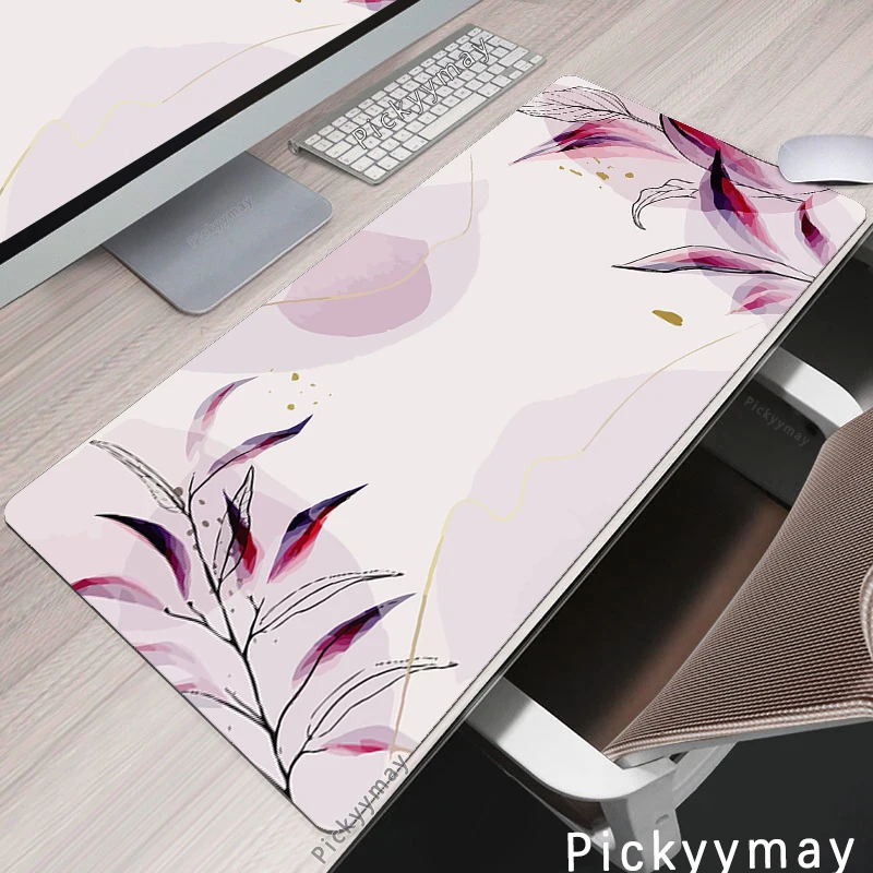 Minimal Art plants Mouse Mats Large Natural Rubber Mouse Pad Locking Edge  Mousepads Mousepad Desk Pads 100x50cm Keyboard Mat