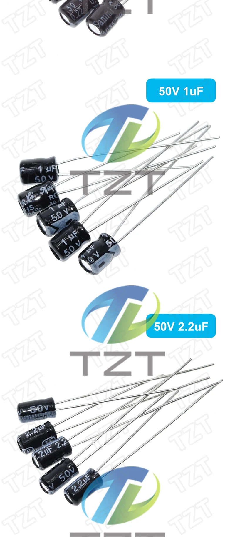 TZT 120pcs 12 value kit 1uF-470uF Electrolytic Capacitor Package 1UF 2.2UF 3.3UF 4.7UF 10UF 22UF 33UF 47UF 100UF 220UF