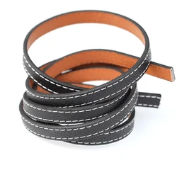 REGELIN 10-18mm Braided PU Leather Strap Findings Flat Leather Cord String Rope DIY Necklace Luggage Bracelet Making