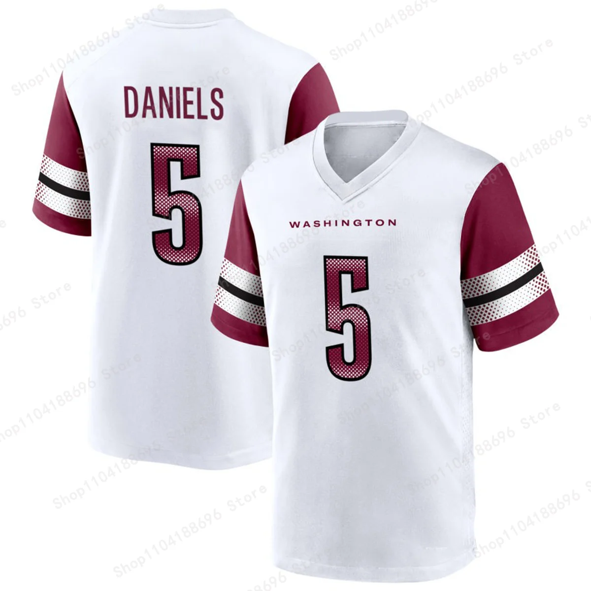 Washington Commanders Game Custom Player Jersey - White Sublimation Print Team Name Number  Shirt Sportwear for Men/Women