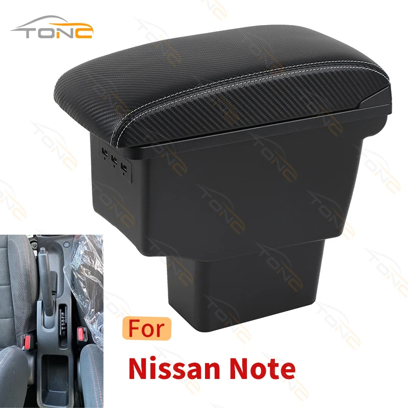 For Nissan Note E Power car armrest box 2017-2022 Center Storage Box Modification Retrofit Parts USB Center Console Accessories