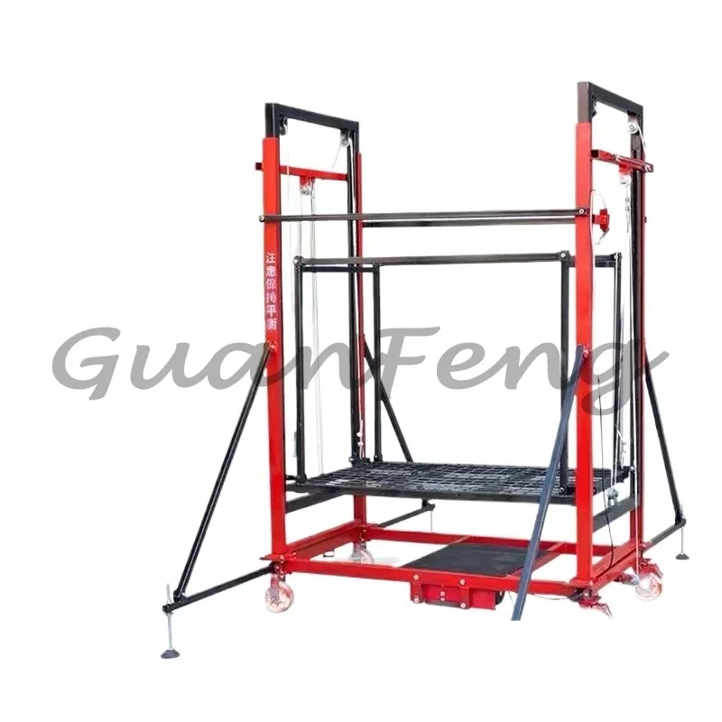 Electric lifting scaffolding multi-function remote control lifting platform decoration site construction portable