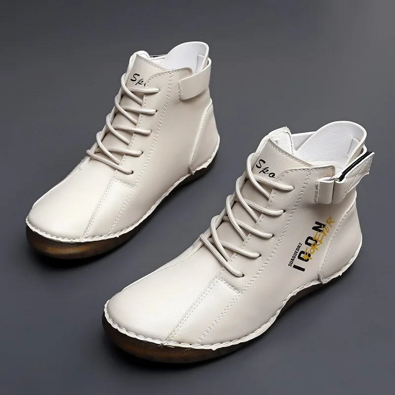 

Four-seasonnewmid-topmen'scasualshoes,handmadeforoutdooranddaily outings, slip-resistant and wear-resistant, comfortable to wear