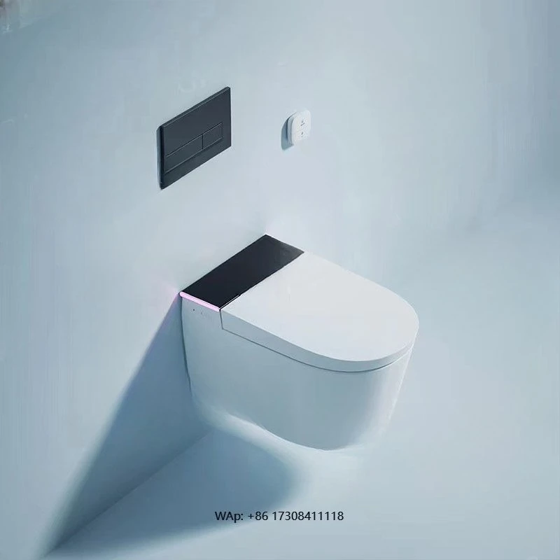 

Modern Indoor Heated Seat Ceramic Wall Mounted All-in-one Bidet Smart Toilet
