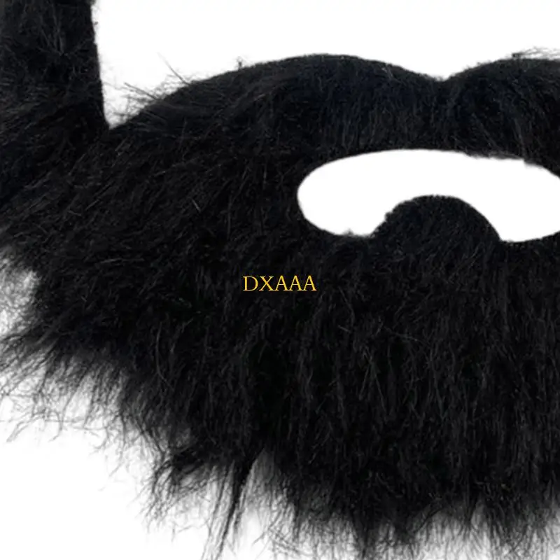 DXAA Halloween barba falsa com cinta elástica engraçada bigodes figurinos falsos engraçados, Halloween e barba