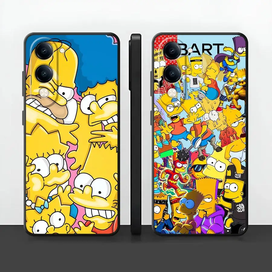 Чехол для Vivo Y16 Y17 Y12 Y15S Y02 Y11 Y20 Y21 Y30 Y31 Y36 Y33S Y35 Y19 Y27 Y22 Мягкая задняя крышка для телефона Simpson Home