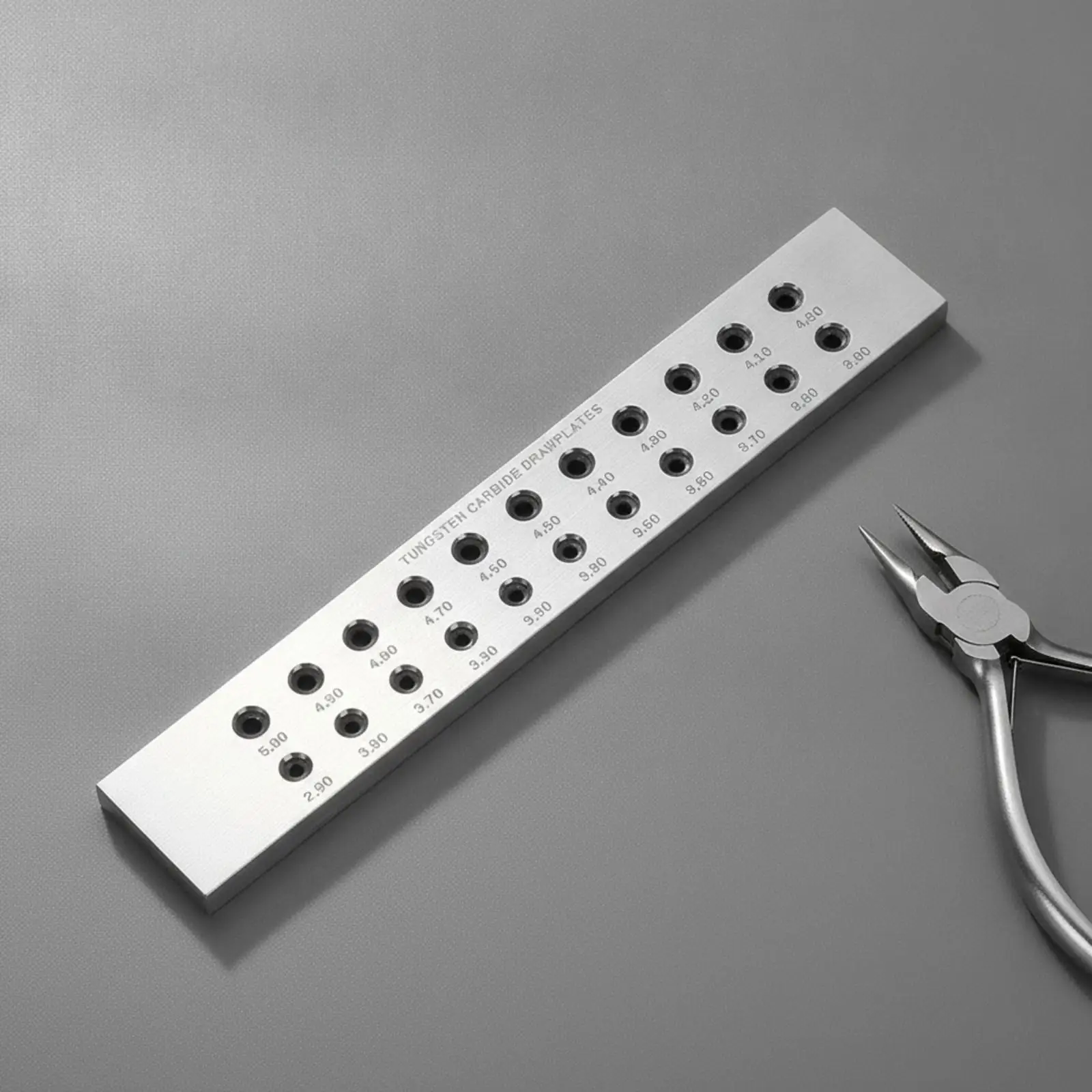 Jewelry Draw Plate for Crafting Uniform Wire with Precision Hole Layout for Detailed Metal Projects