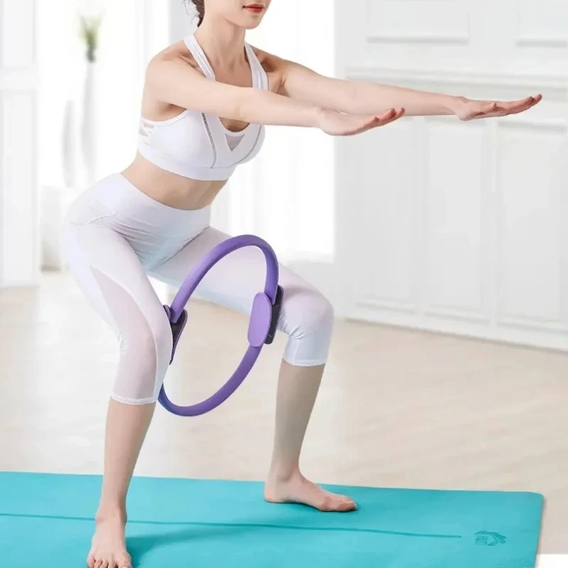 Yoga Fitness Ring Circle Pilates Women Girl Slimming Trainer Resistance Elasticity Yoga Home Gym Workout Pilates Ring Circle