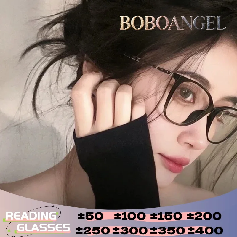 

Очки BOBOANGEL с защитой от синего света, оправа «кошачий глаз», женские очки для чтения, корректирующие очки, высокое качество, индивидуальный заказ