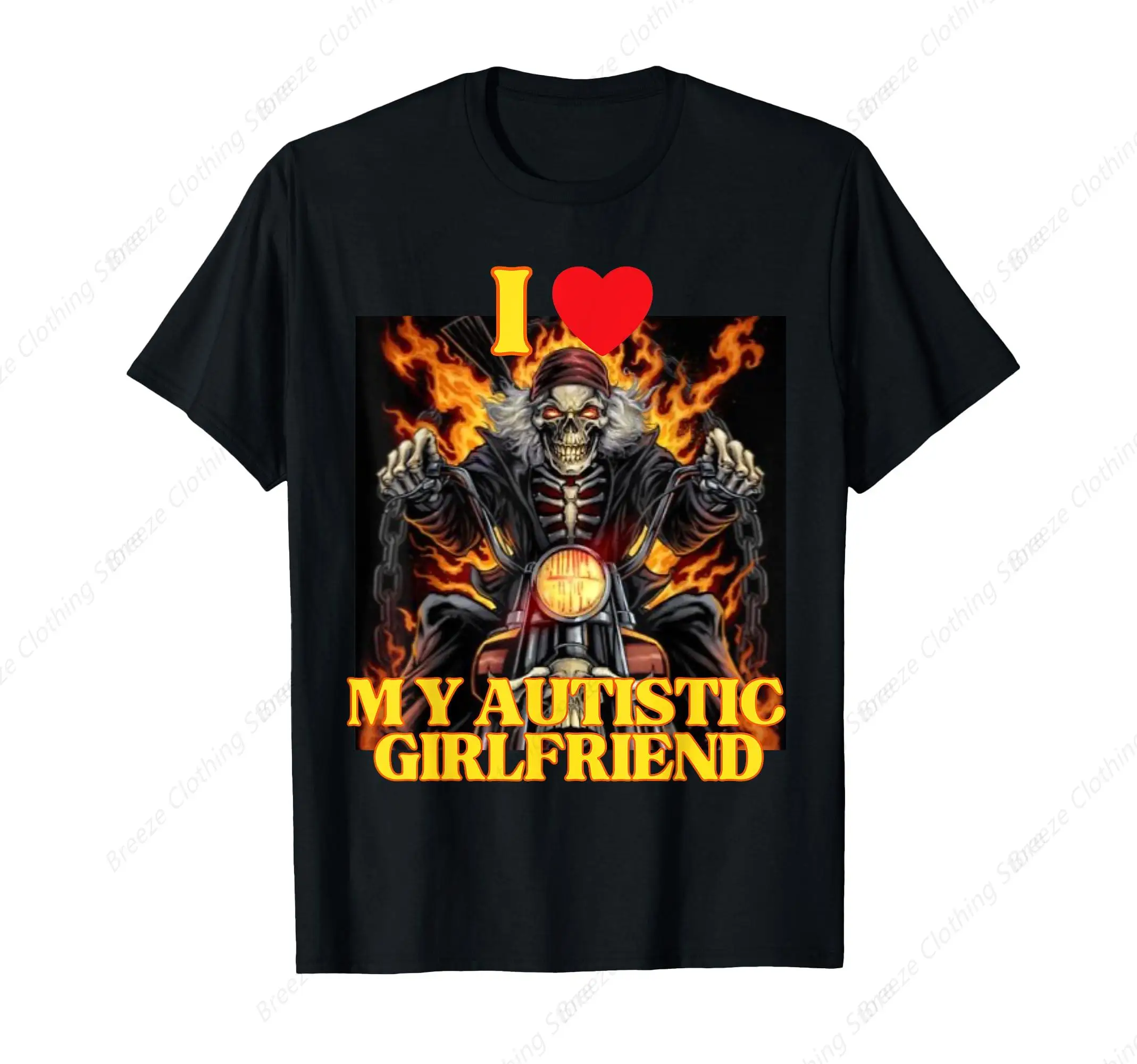 

Funny I Heart My Autistic Girlfriend Hard Skeleton Meme T-Shirt
