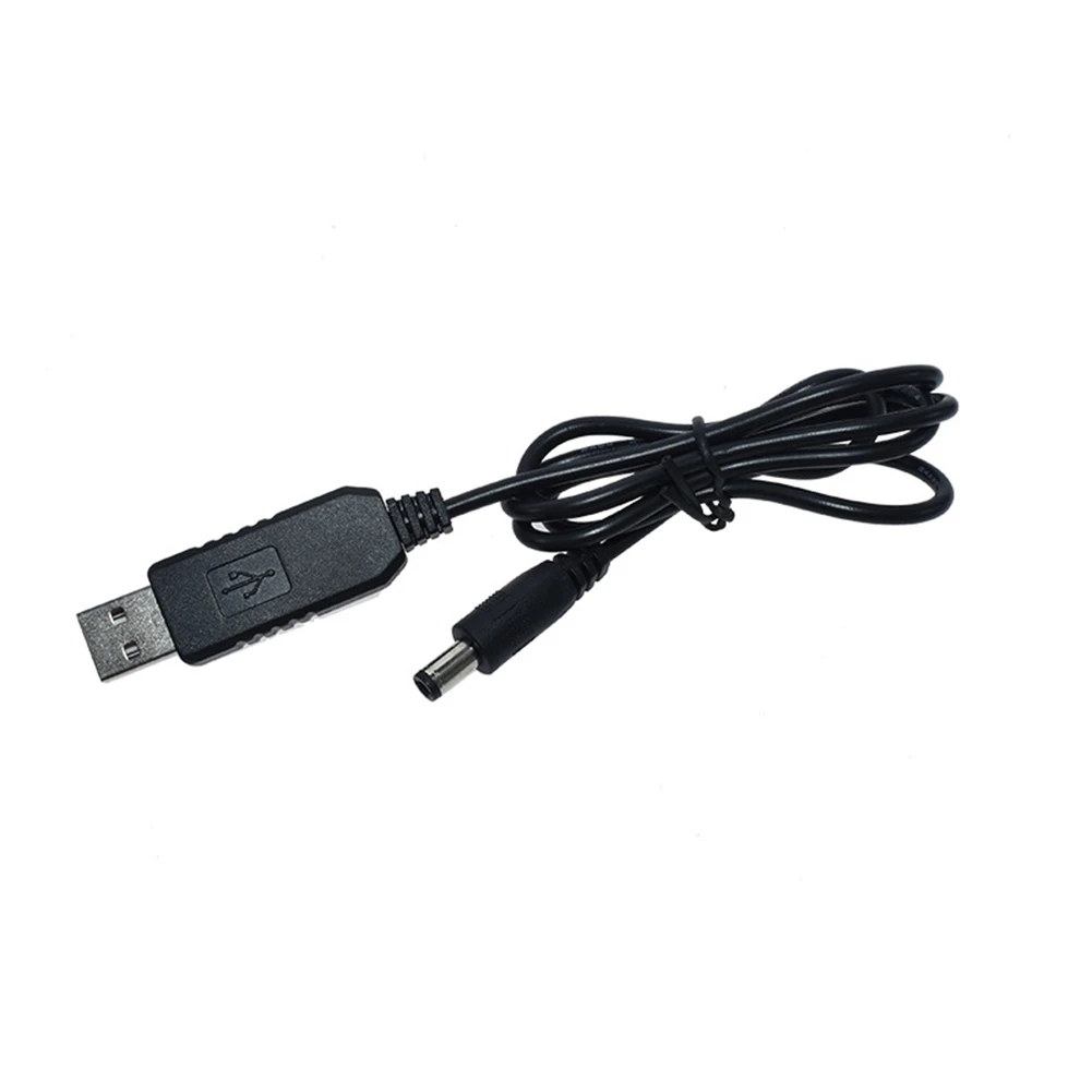 T23C USB Power Boost Cable USB To DC 12V Boost Converter Cable Flexible PVC Black With 8 DC Head Multifunctional Conversion Cabl