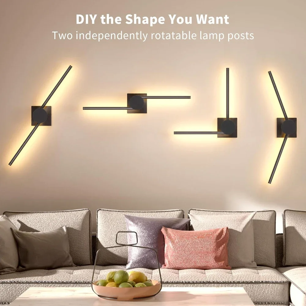Nice Wireless Remote Control Wall Lamp 10000mAh Rechargeable Battery 3-color Bedside Dimming Decorative Lamp